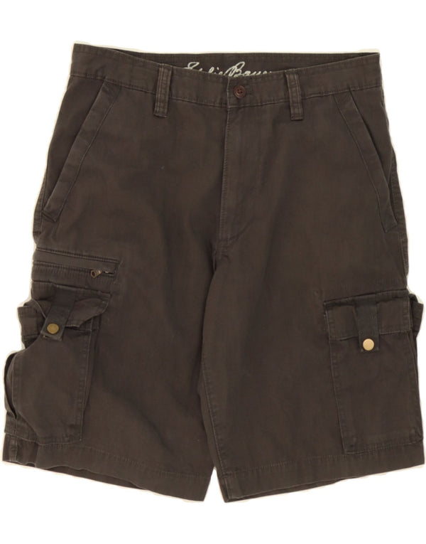 EDDIE BAUER Shorts cargo masculino W32 algodão cinza médio