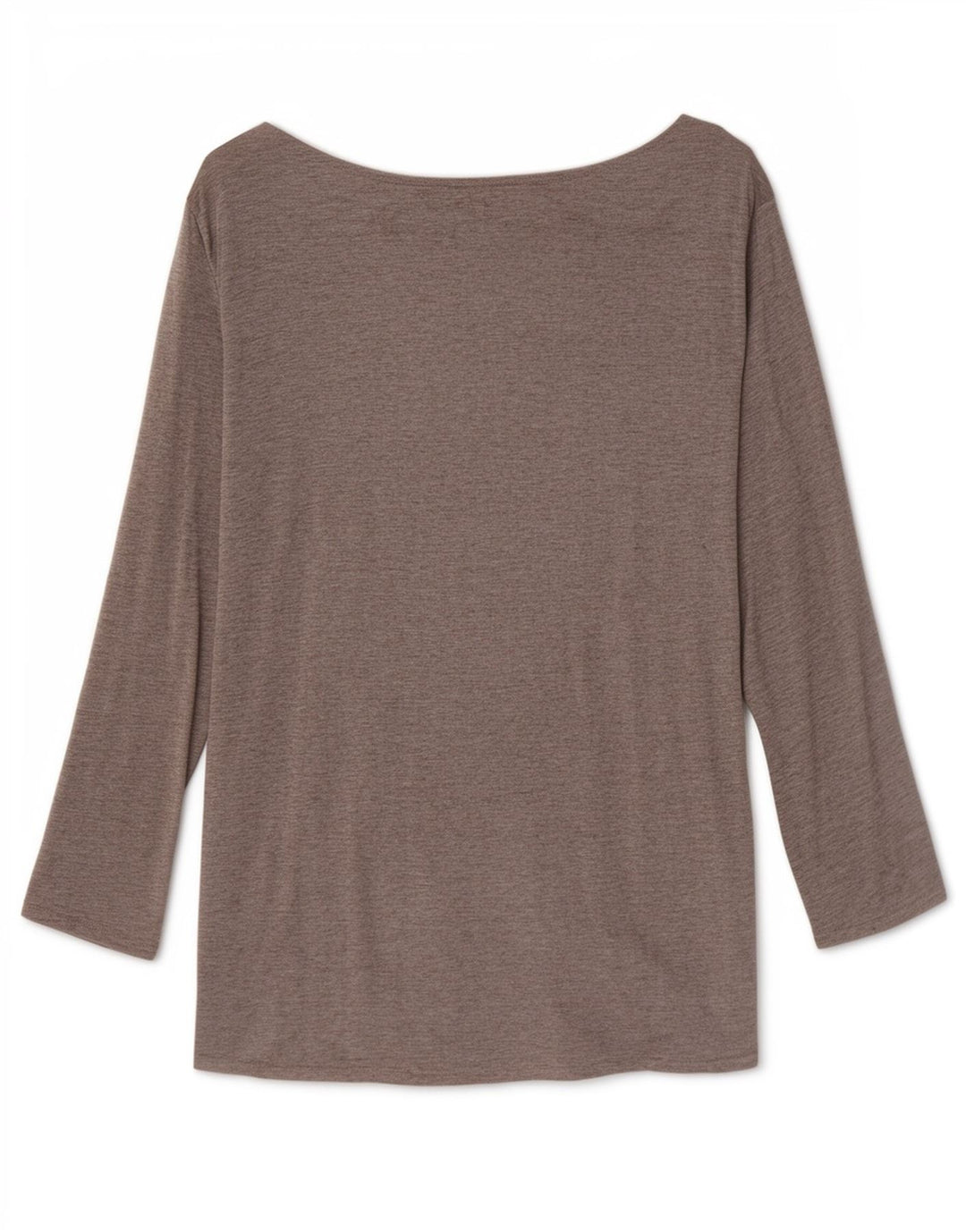 Top feminino Massimo Dutti manga 3/4 UK 12 viscose cinza médio