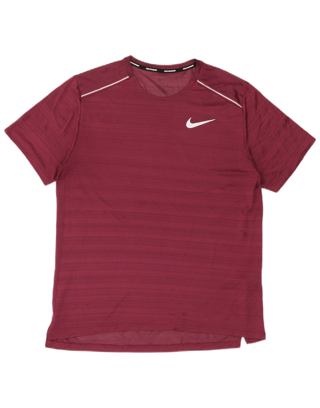 Camiseta Nike Masculina Dri Fit Top Grande Poliéster Listrado Borgonha