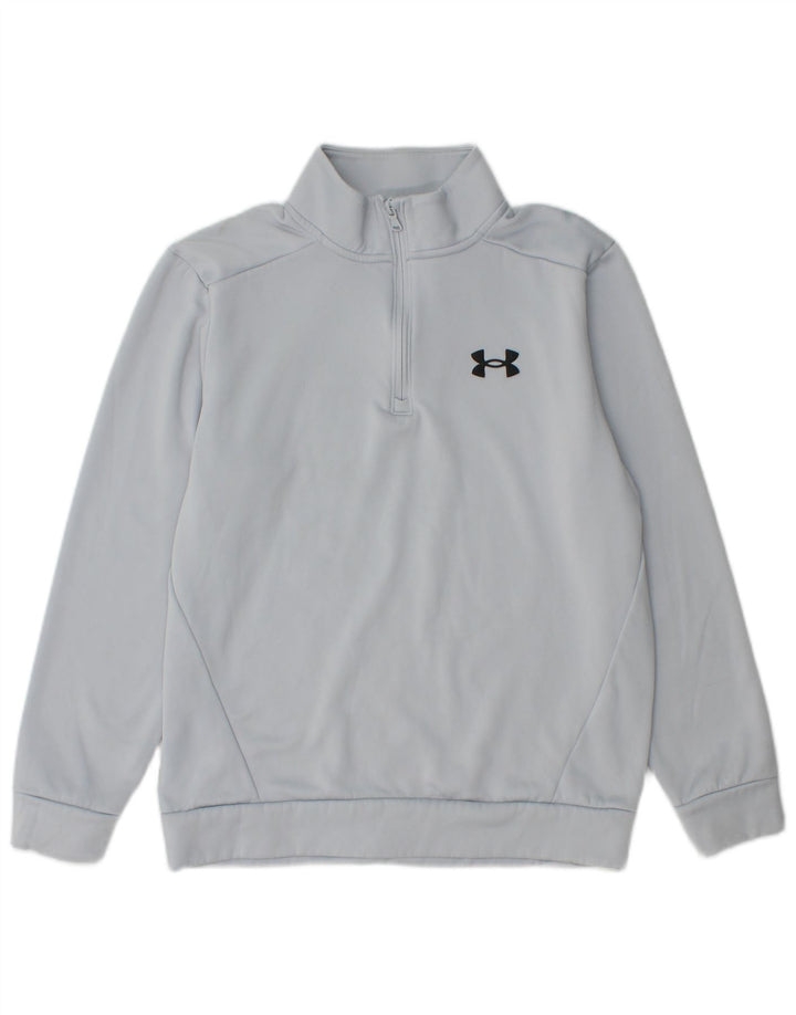UNDER ARMOUR Suéter feminino oversized com zíper e gola UK 10 pequeno cinza