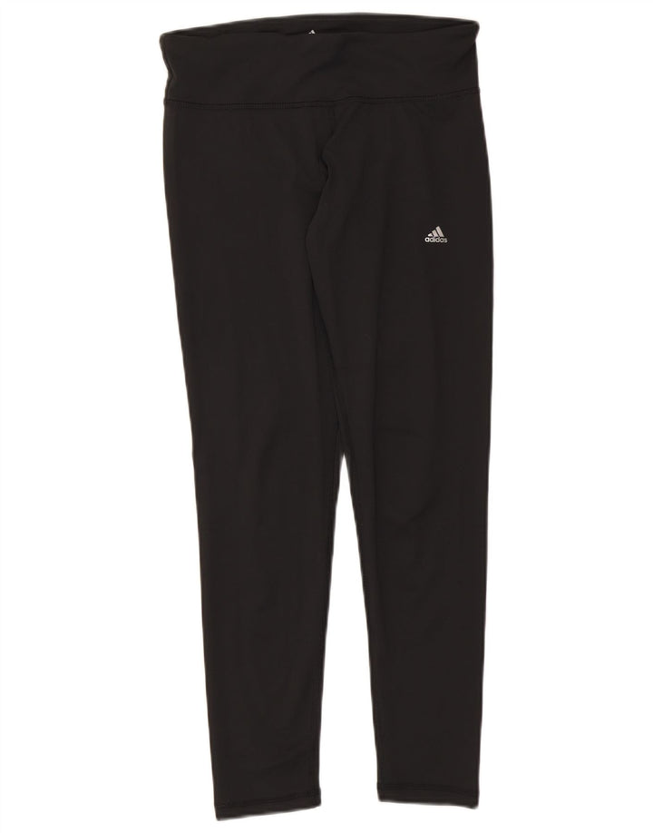 Adidas Womens Climalite Leggings UK 12/14 Médio Preto Poliéster