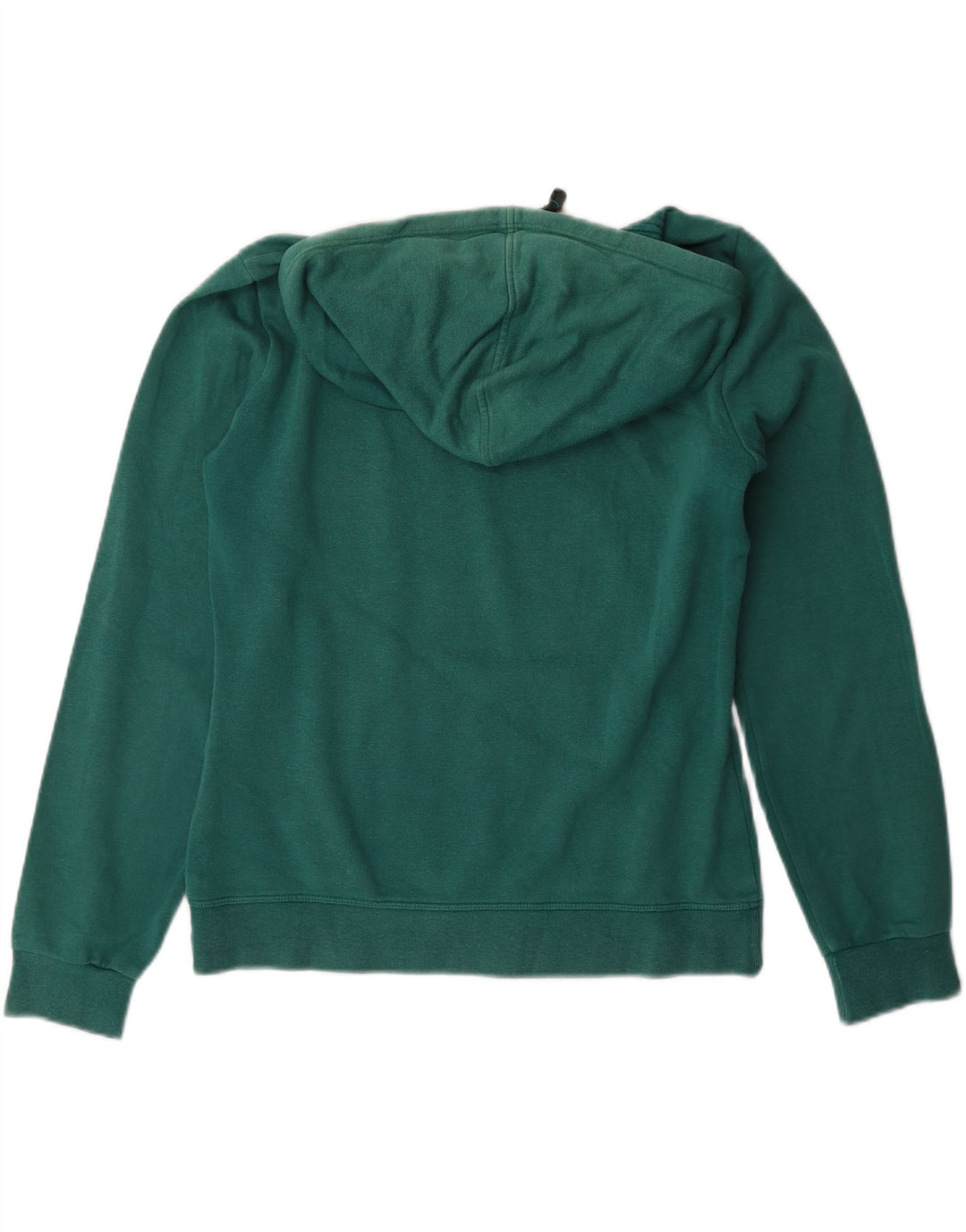CHAMPION Womens Graphic Hoodie Jumper UK 14 Medium Green Cotton Vintage Champion and Second-Hand Champion from Messina Hembry 
