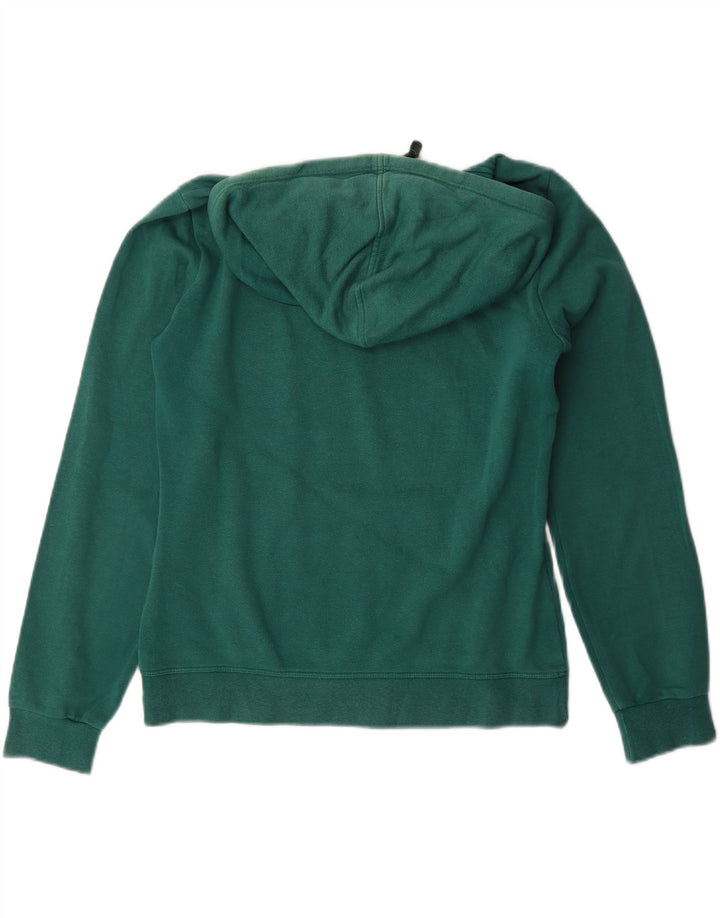 CHAMPION Womens Graphic Hoodie Jumper UK 14 Medium Green Cotton Vintage Champion and Second-Hand Champion from Messina Hembry 