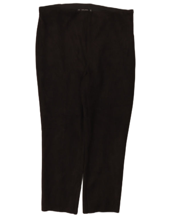 Calça feminina Zara Slim Cropped 2XL W34 L26 Poliéster Preto
