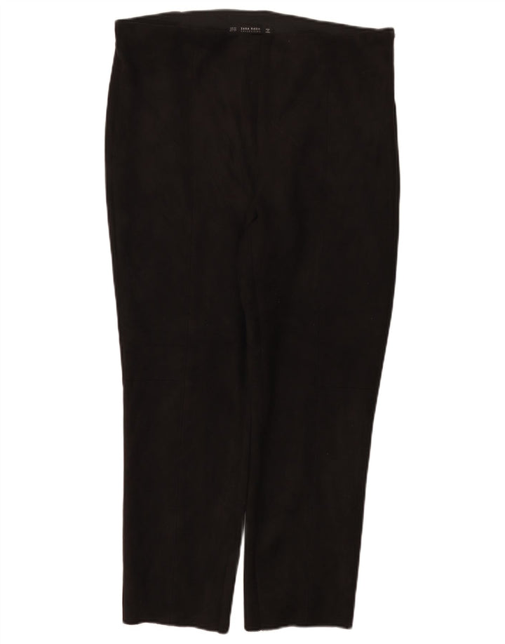 Calça feminina Zara Slim Cropped 2XL W34 L26 Poliéster Preto