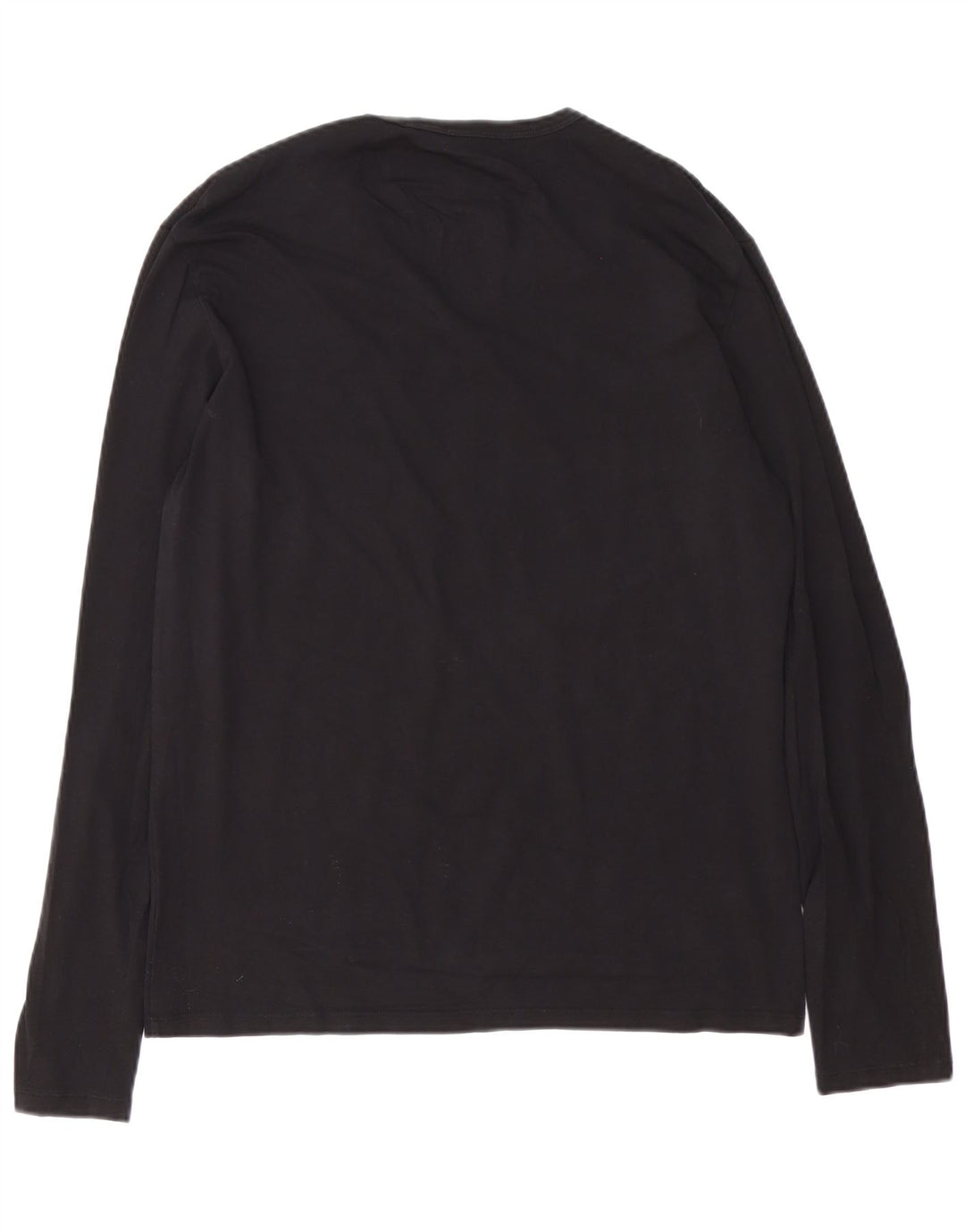 Guess Mens Gráfico Top Manga Longa XL Preto Algodão