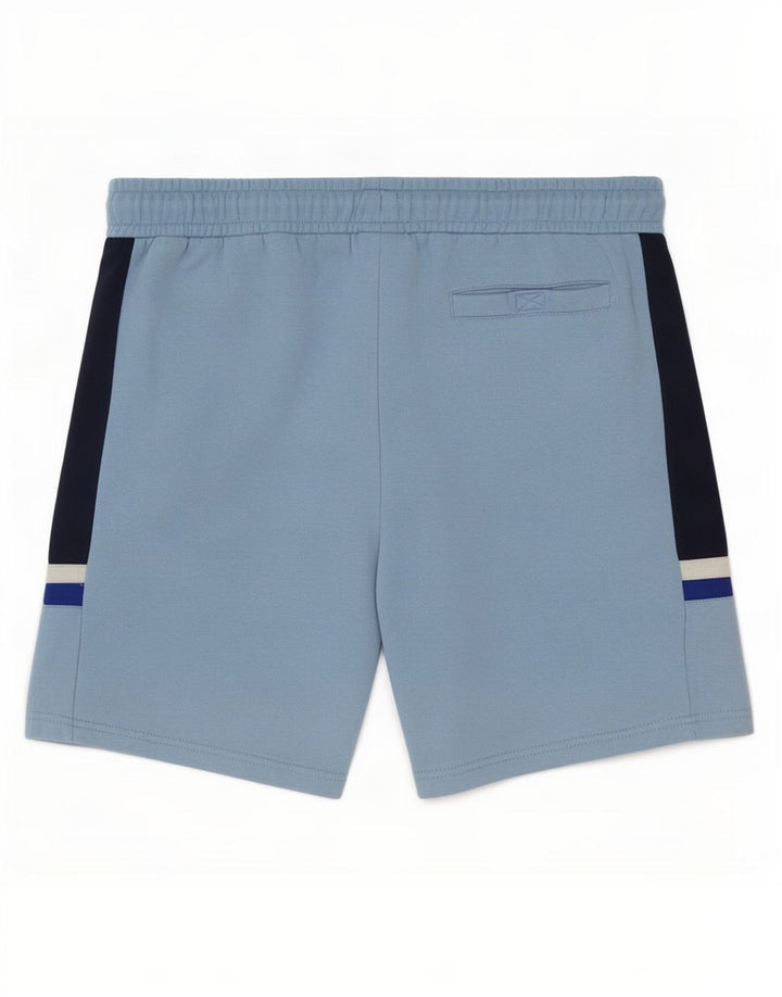 Shorts esportivos masculinos Ellesse algodão colorblock azul médio