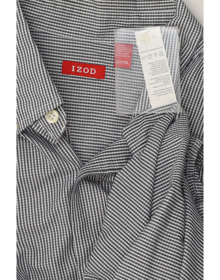 IZOD Mens Shirt XL Navy Blue Check Cotton Vintage Izod and Second-Hand Izod from Messina Hembry 