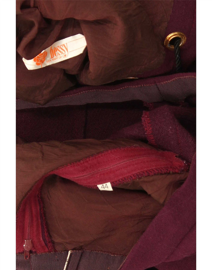 Terno feminino vintage de 2 peças IT 44 médio W24 L29 roxo