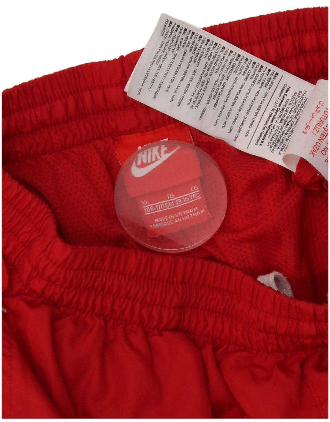 Shorts esportivos gráficos Nike Boys 13-14 anos XL vermelho poliéster