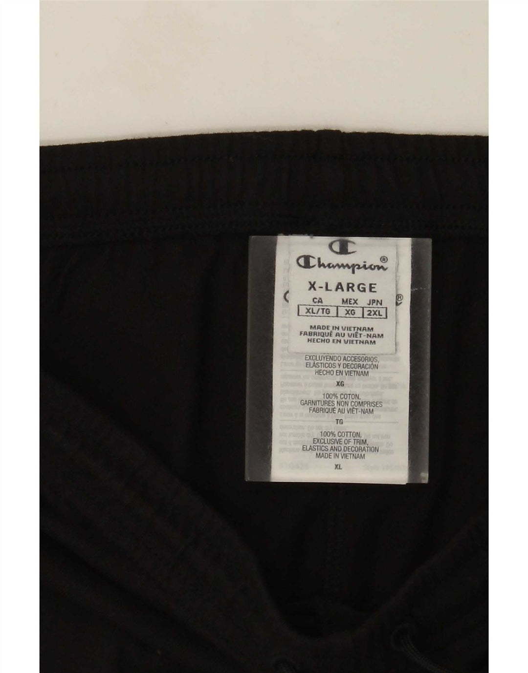 Calça de treino masculina Champion XL algodão preto