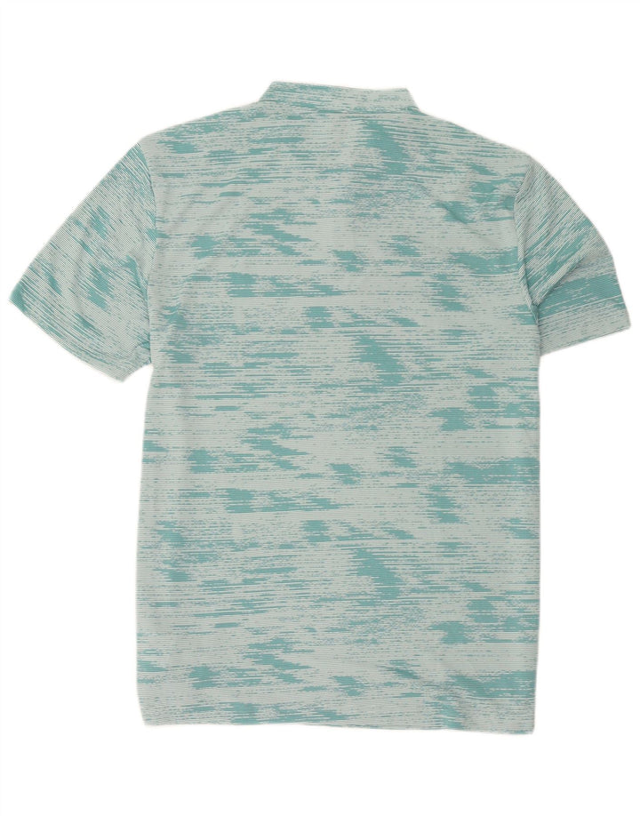 Camisa polo masculina Adidas grande poliéster listrado verde