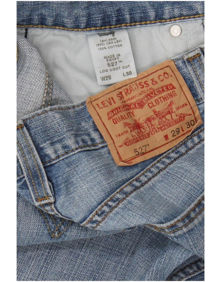 Calça jeans feminina Levi's 527 cintura baixa bootcut W29 L30 azul algodão