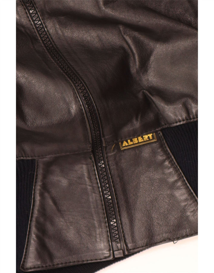 Jaqueta de couro feminina Albert UK 16 grande marrom