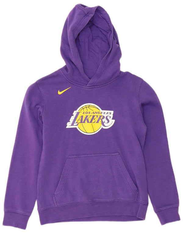 NIKE Boys Los Angeles Lakers Hoodie Jumper 10-11 Anos Médio Roxo