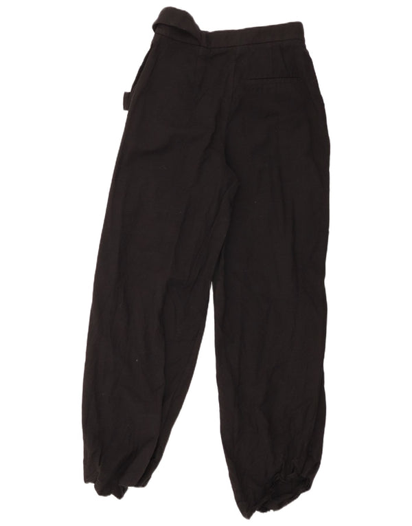 Cos Womens Loose Fit Calça Casual UE 36 XS W26 L28 Lã Preta