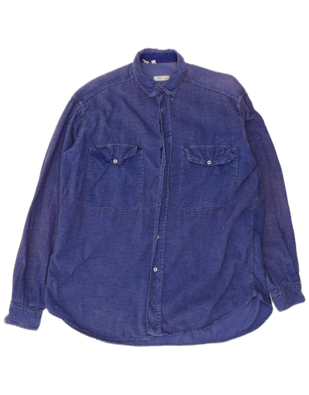 Camisa masculina de veludo Benetton XL azul