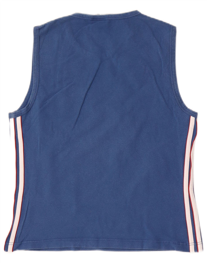 Adidas Mens Vest Top UK 36/38 Pequeno Azul Algodão