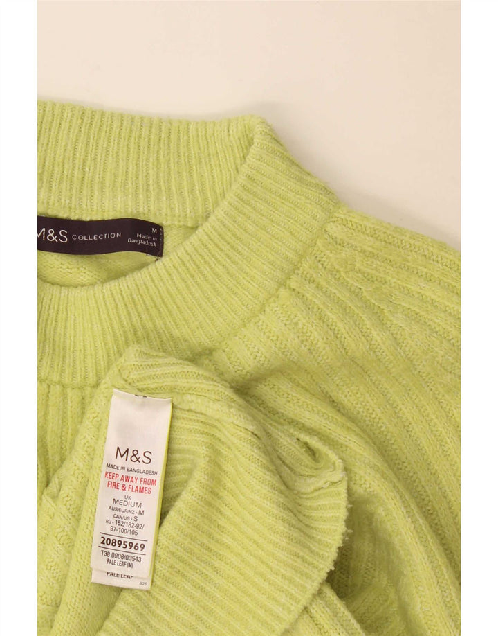 Suéter feminino Marks & Spencer com gola tartaruga Reino Unido 14 verde médio