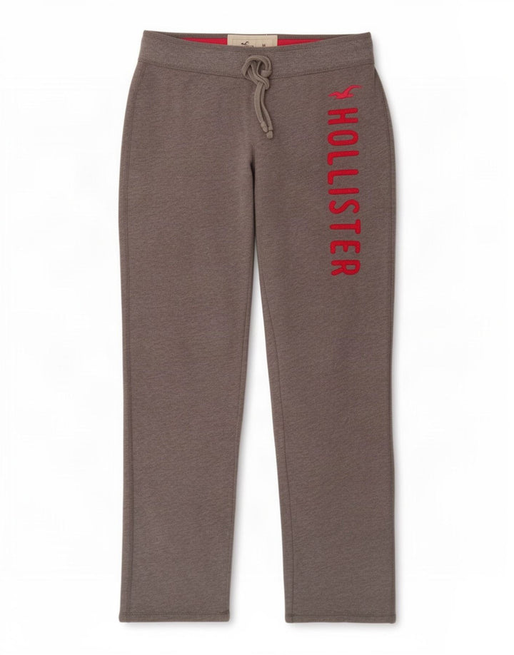Calça feminina Hollister com estampa gráfica UK 14 cinza médio