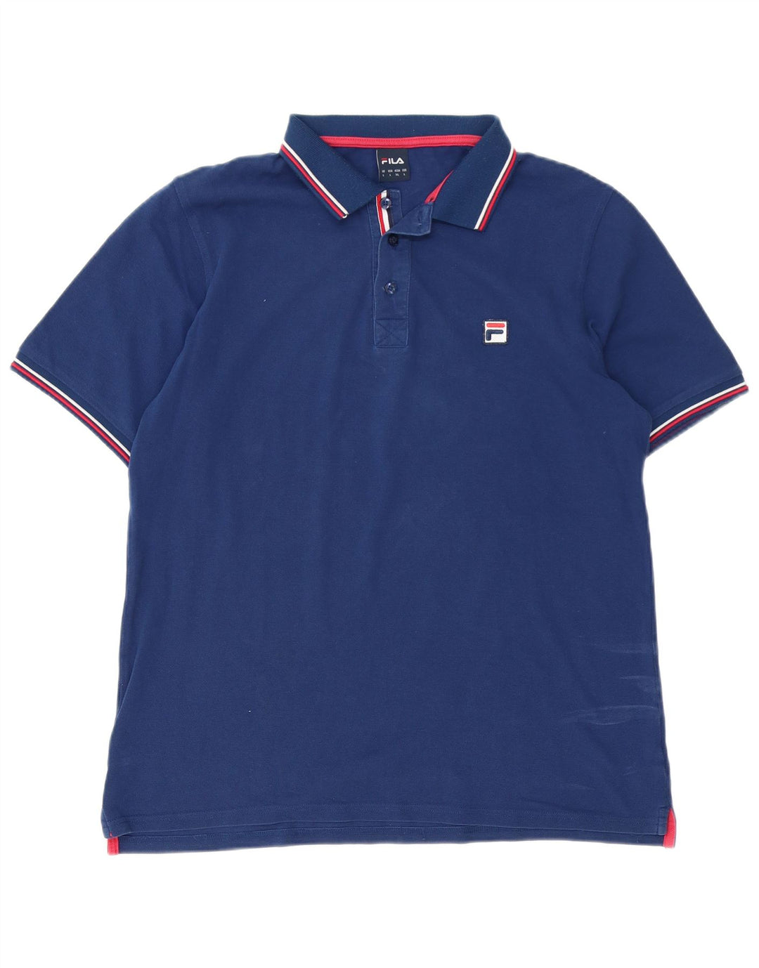 Camisa polo masculina FILA grande algodão azul marinho