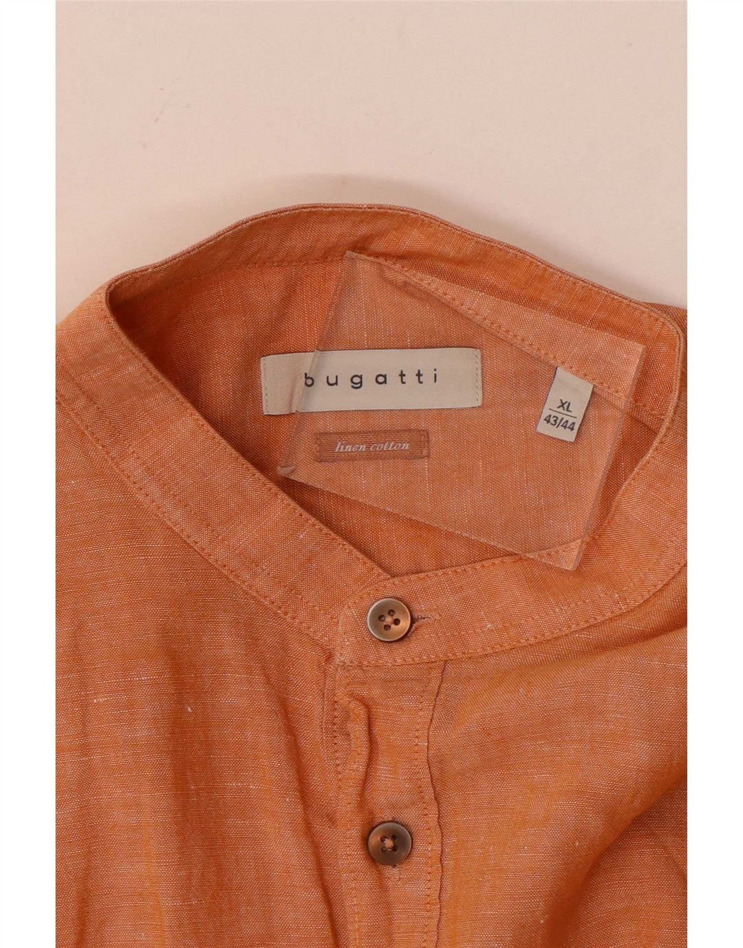 Camisa pulôver masculina Bugatti tamanho 43/44 XL linho laranja