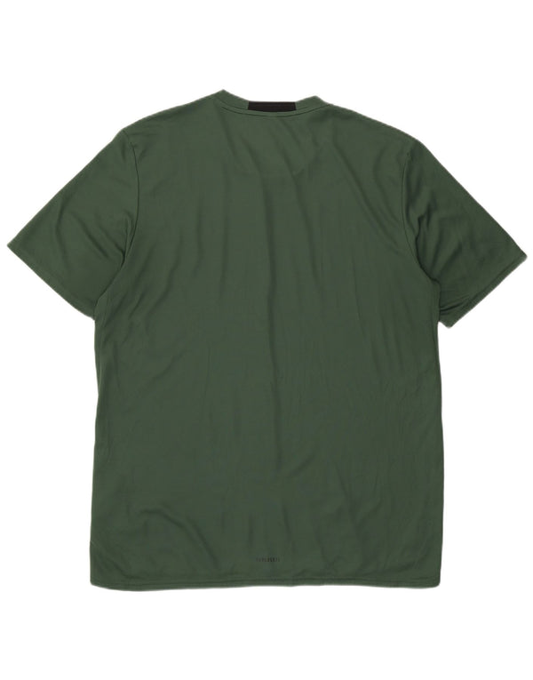 Adidas Mens Aeroready Camiseta Top Verde Médio Poliéster