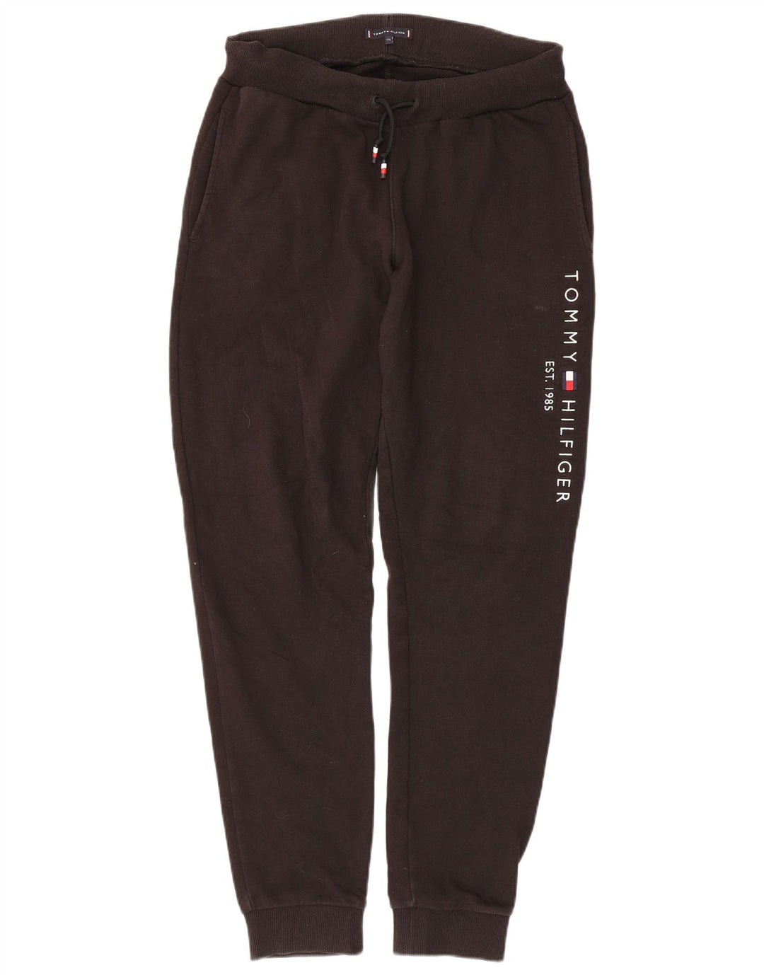 TOMMY HILFIGER Meninos Calças de treino gráfico Joggers 15-16 anos Preto