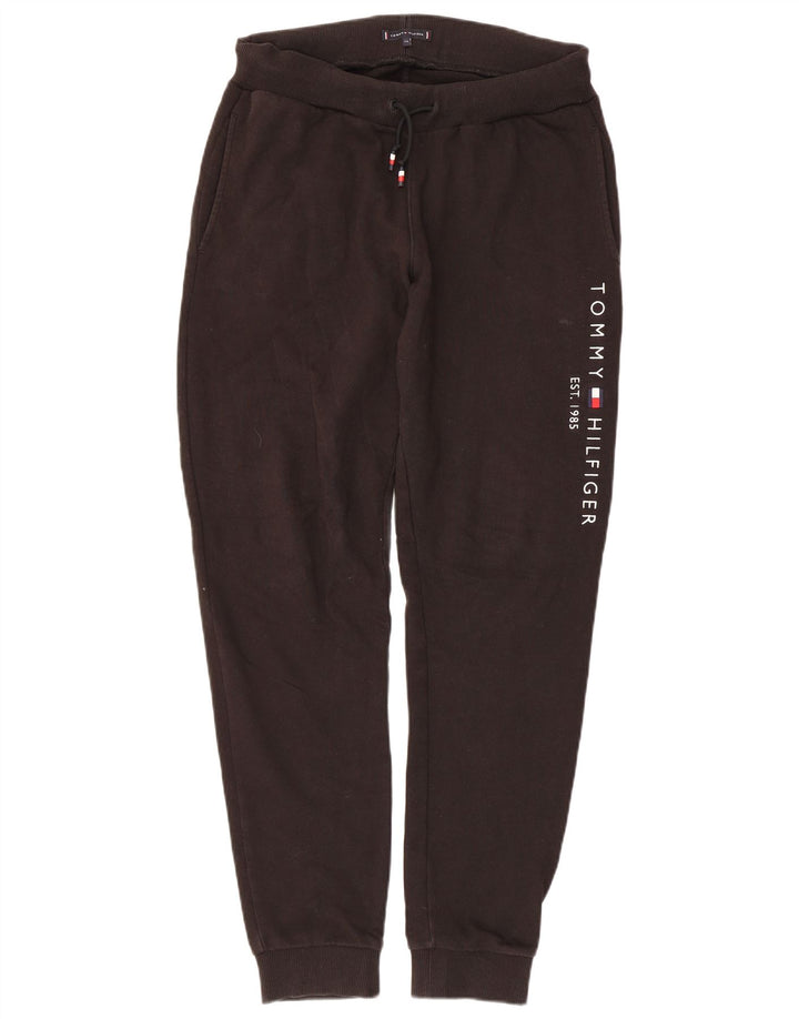 TOMMY HILFIGER Meninos Calças de treino gráfico Joggers 15-16 anos Preto