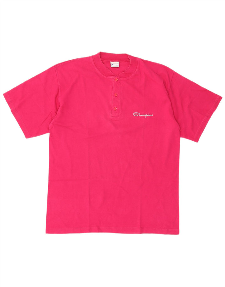 Camiseta masculina Champion grande algodão rosa