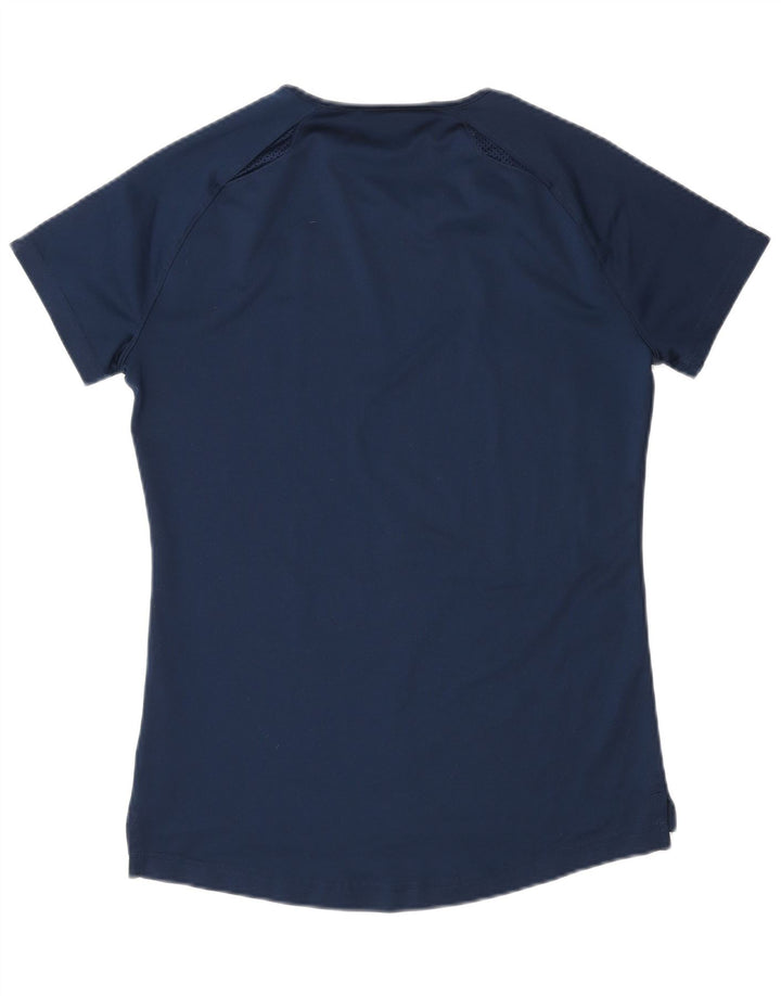 Camiseta feminina Adidas UK 8/10 pequena azul marinho poliéster