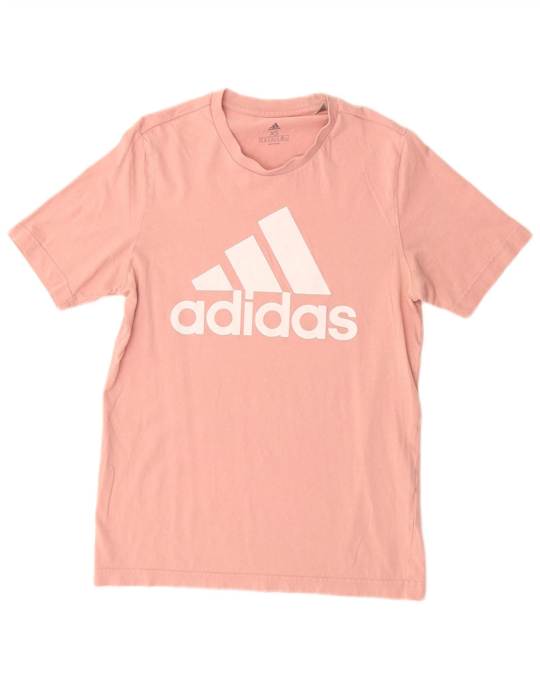 ADIDAS Womens Graphic T-Shirt Top UK 6 XS Rosa Algodão