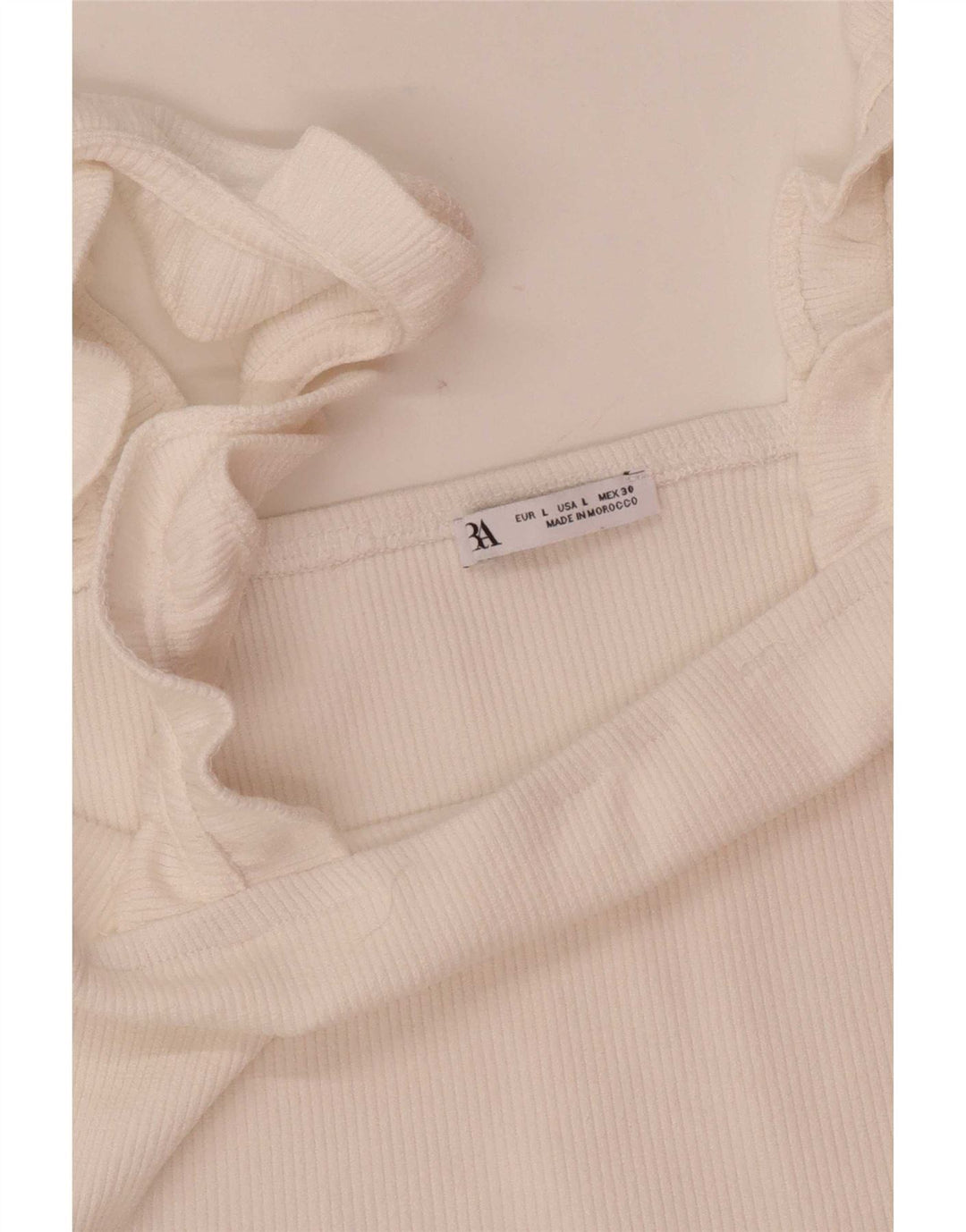 Zara Womens Crop Top UK 14 Grande Branco