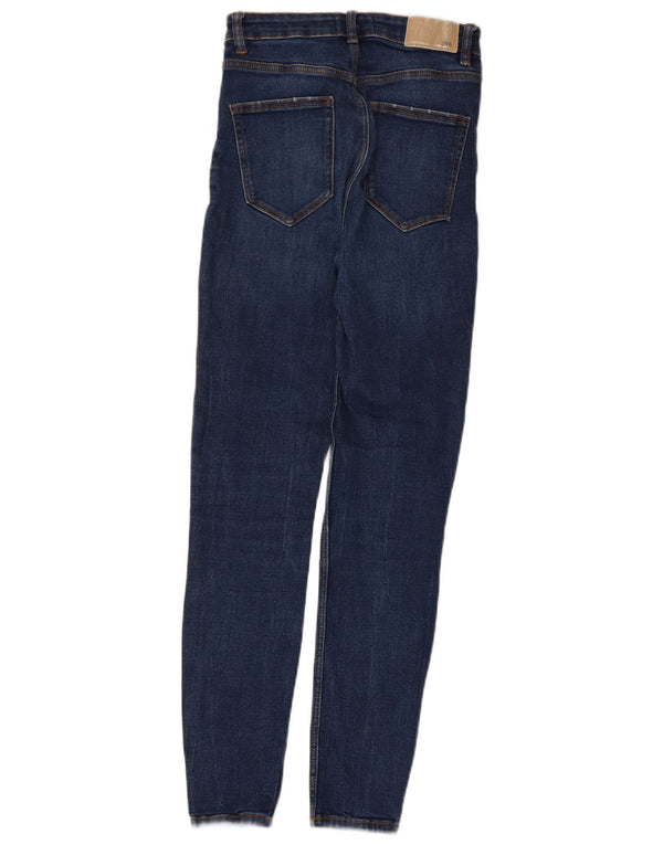 Calça jeans skinny feminina Zara EU 36 XS W26 L27 azul marinho