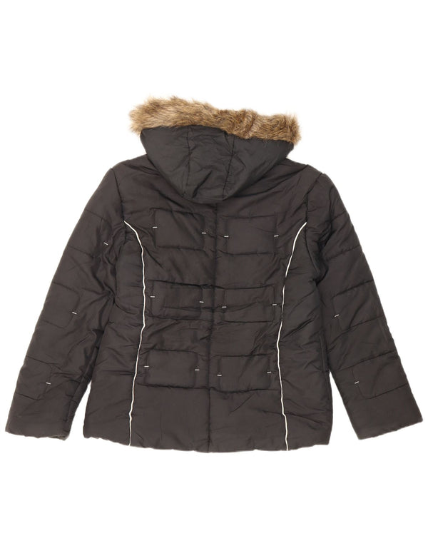Jaqueta Columbia Feminina Vertex com Capuz Acolchoado Reino Unido 4 XS Preto