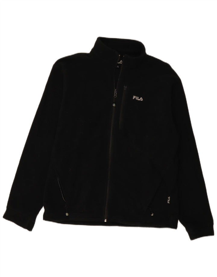 Jaqueta de lã masculina FILA UK 40 grande poliéster preto