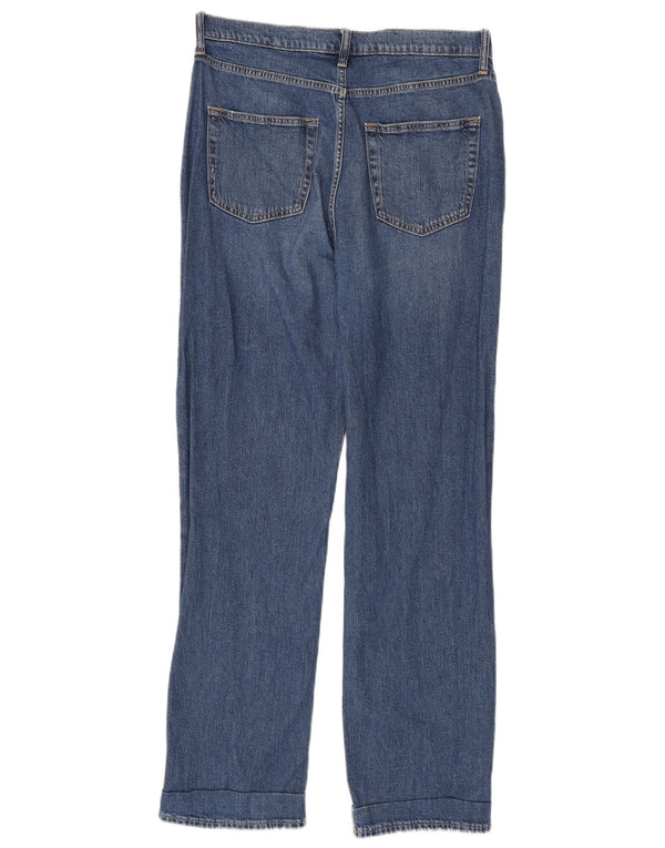 Jeans femininos Gap cintura alta solta Reino Unido 10 pequeno W30 L31 azul