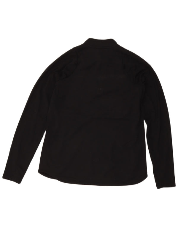 Nike Mens Dri Fit Zip Neck Pullover Treino Top Médio Preto Colourblock