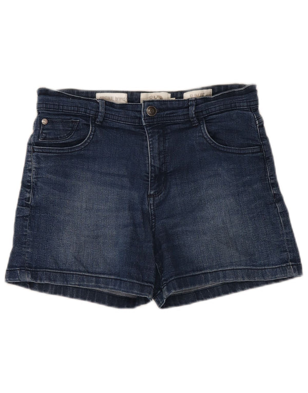 Shorts jeans feminino slim fit DACK'S IT 44 médio W30 algodão azul