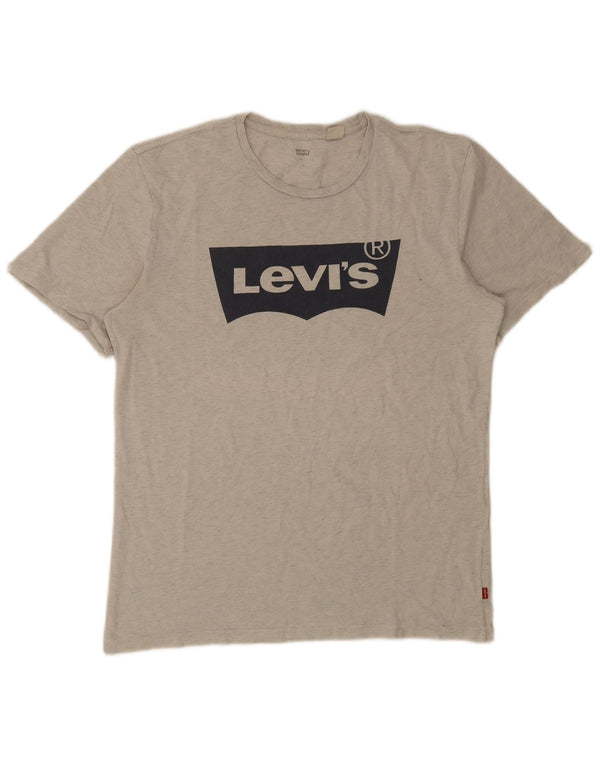 Camiseta gráfica masculina Levi's Top grande cinza manchado