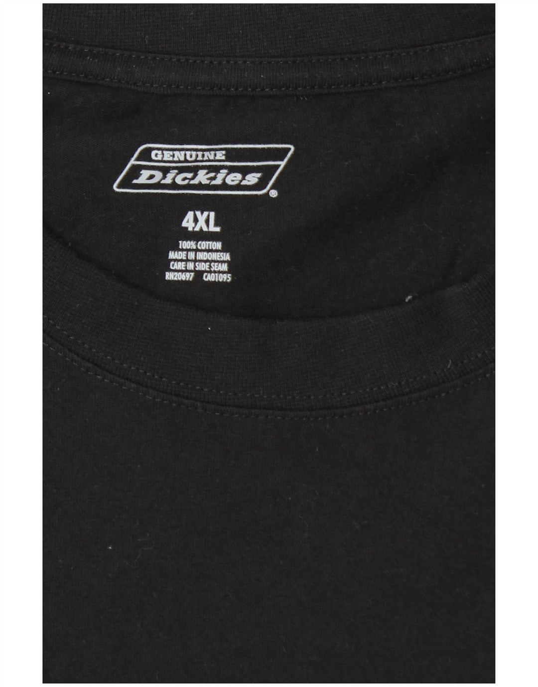Camiseta masculina DICKIES Top 4XL algodão preto