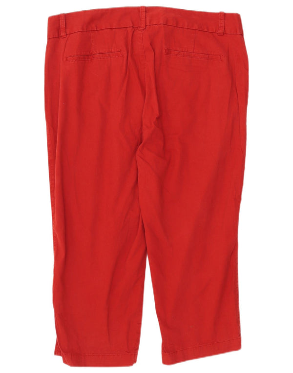 Calça capri feminina Dockers reta US 18 2XL W40 L21 algodão vermelho