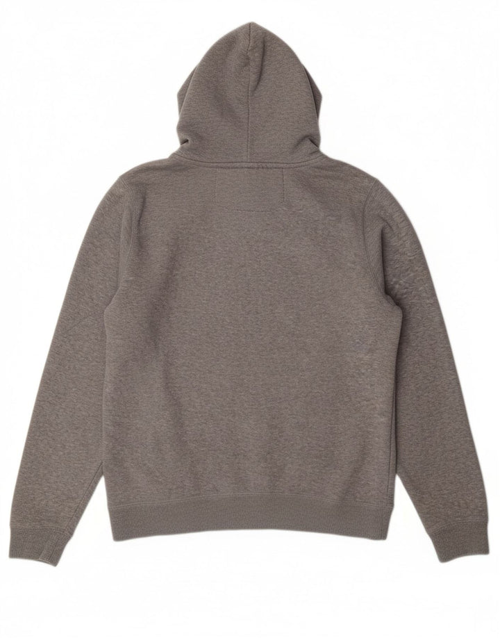 JACK WILLS Suéter masculino com capuz gráfico grande algodão cinza