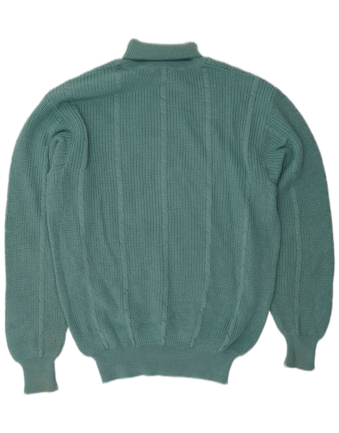 Suéter masculino vintage com gola redonda grande verde