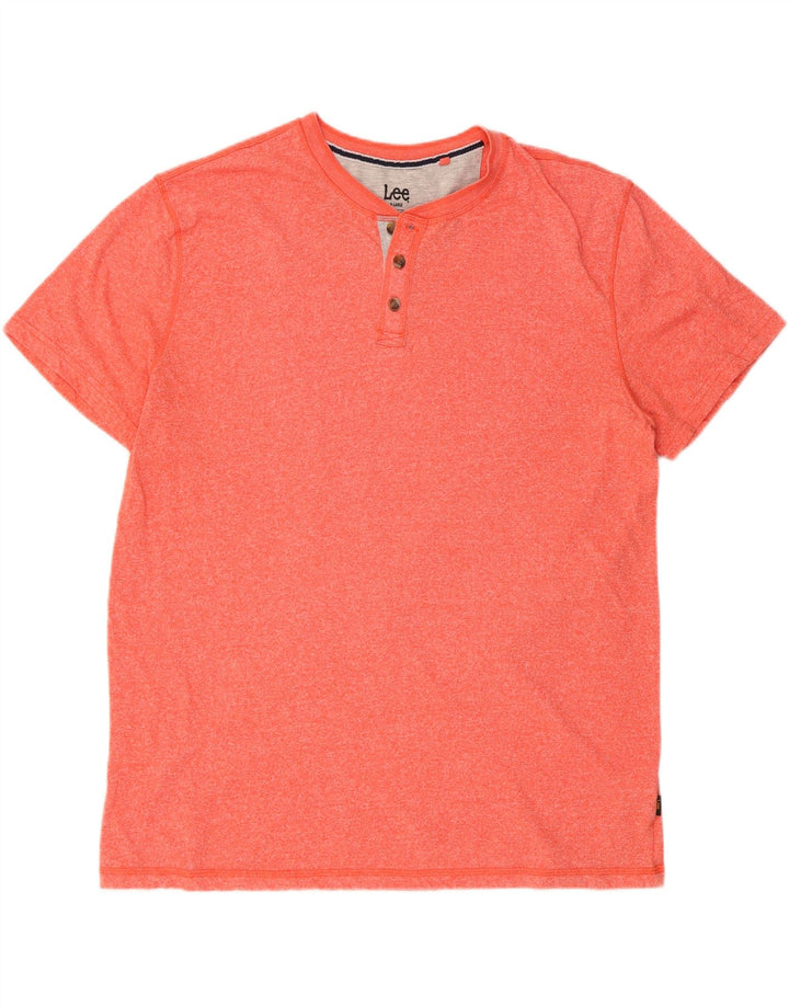 Camiseta masculina LEE Top XL algodão laranja