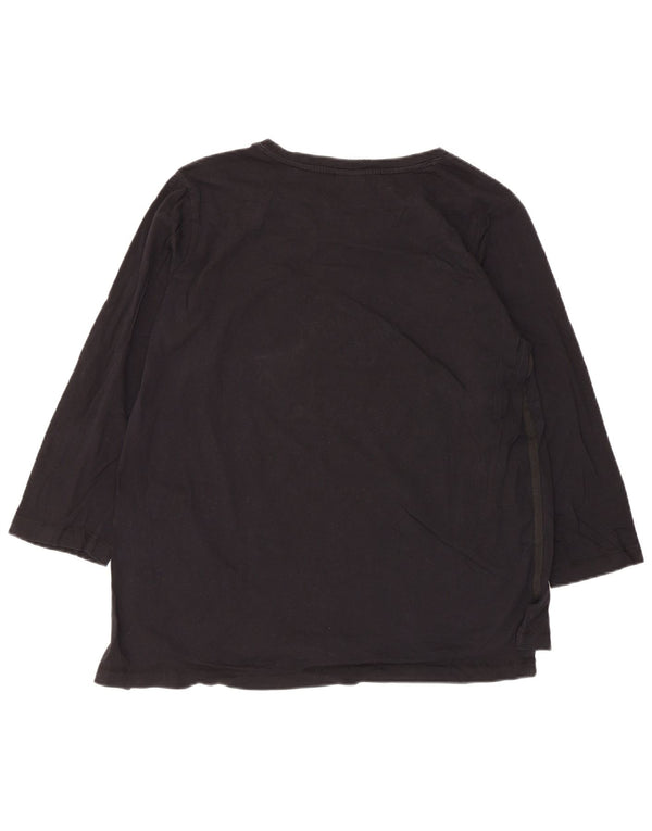 Campeão feminino gráfico top manga 3/4 UK 18 XL preto