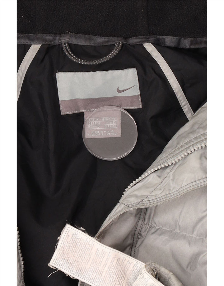Casaco acolchoado masculino Nike com capuz solto e poliéster cinza médio 39/41