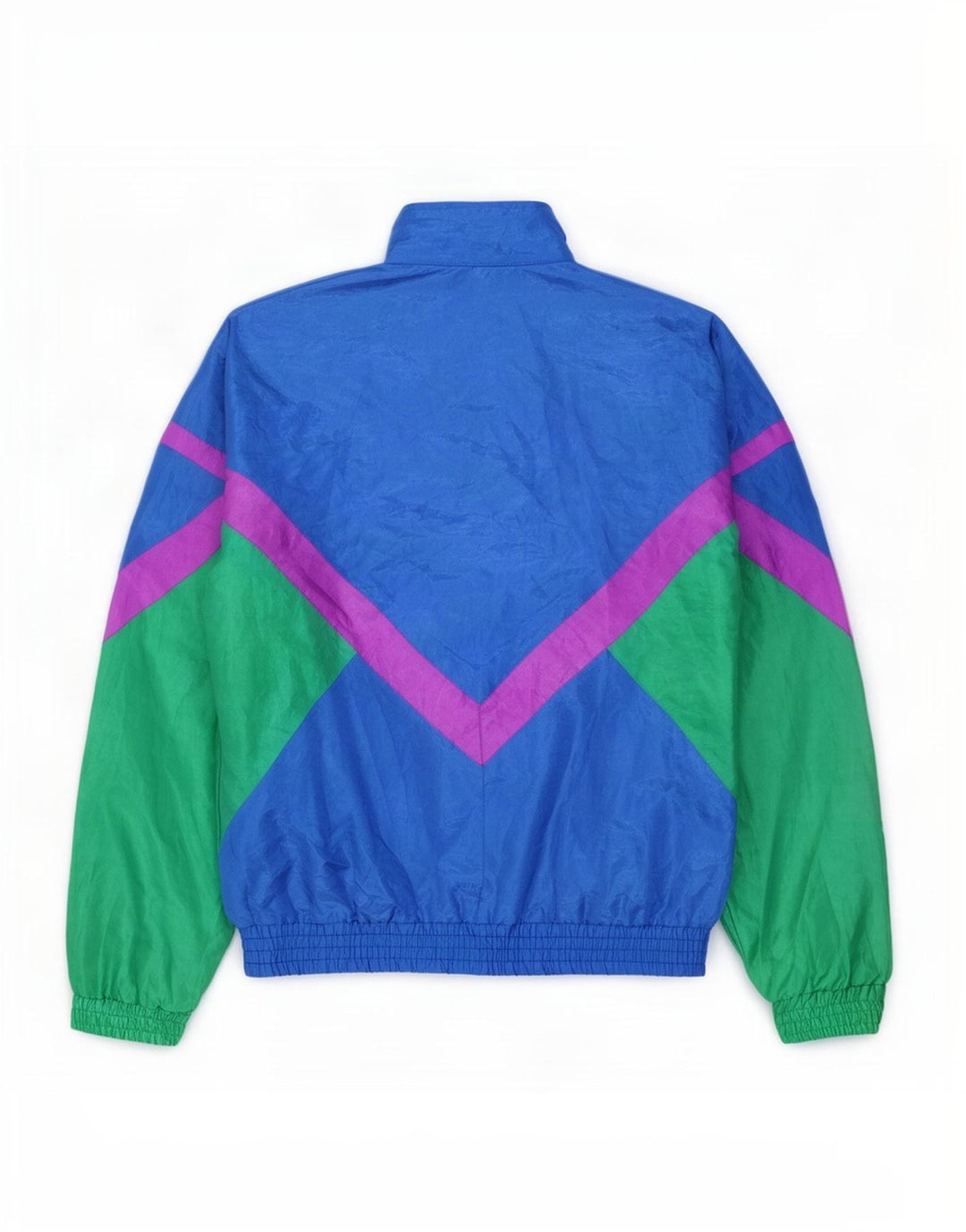 Jaqueta masculina de agasalho gráfico Creation 2XL azul colorblock nylon