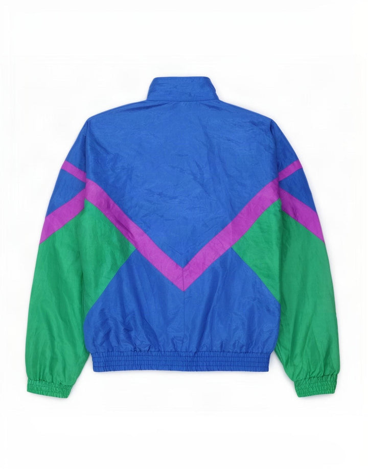 Jaqueta masculina de agasalho gráfico Creation 2XL azul colorblock nylon