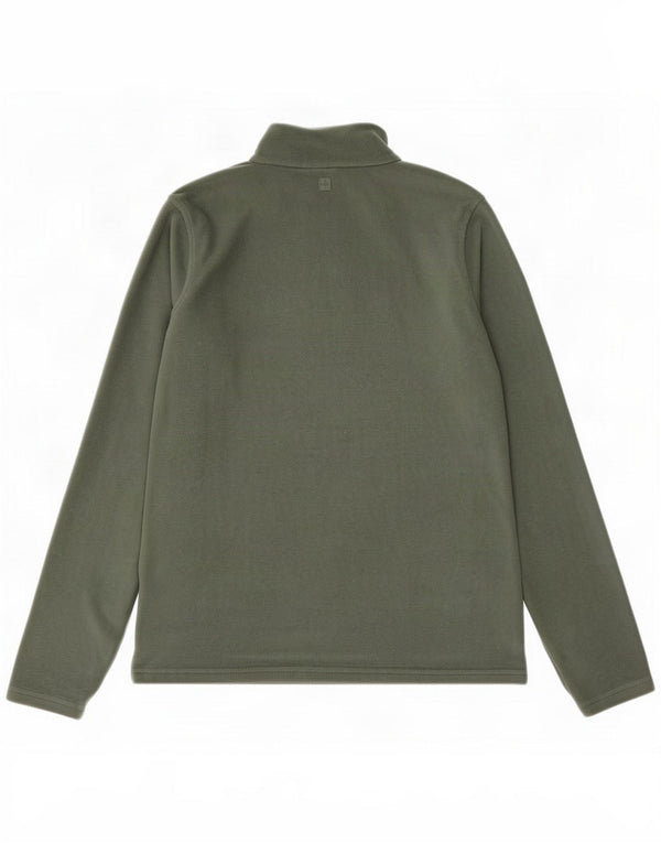 Mountain Warehouse Mens Zip Neck Fleece Jumper Poliéster Verde Médio